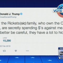 in tweet donald trump blasts ricketts family
